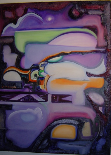 Rina Rinella Blue Abstract Art 3