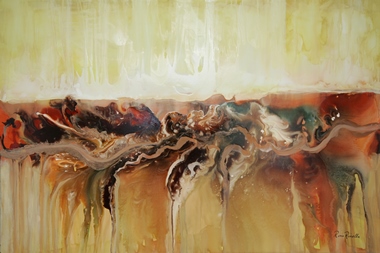 Rina Rinella Brown Abstract Art 1