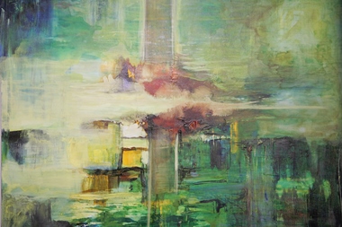 Rina Rinella Green Abstract Art 1