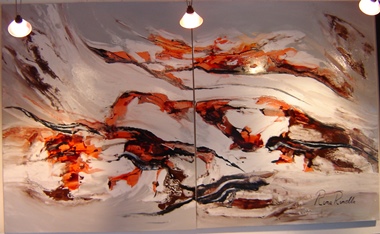 Rina Rinella Red Abstract Art 13