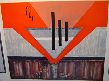 Rina Rinella Red Abstract Art 30