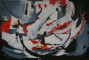Rina Rinella Red Abstract Art 33