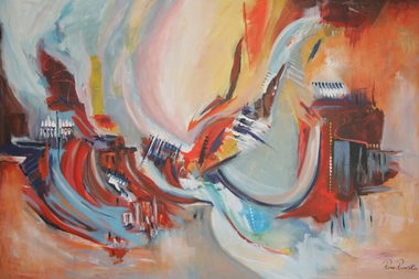 Rina Rinella Red Abstract Art 35