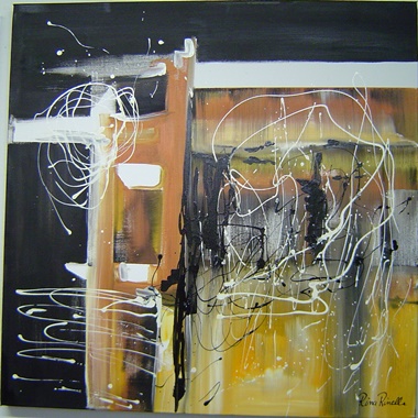 Rina Rinella Yellow Abstract Art 5