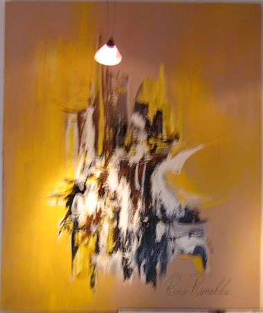 Rina Rinella Yellow Abstract Art 6