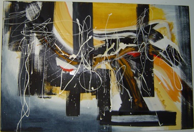 Rina Rinella Yellow Abstract Art 9